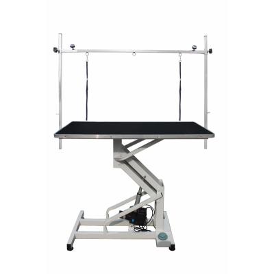 China Veterinary Hospital Stainless Steel Dog Pet Grooming Sustainable Electric Lifting Folding Table for sale