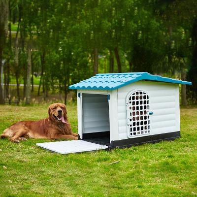 China Outdoor Plastic Warm Waterproof Rainproof Breathable Large Dog Kennel Removable And Washable for sale