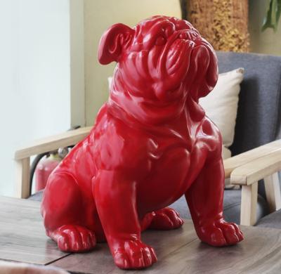 China China Red Bull Dog Statue Custom Bulldog Sculpture for sale