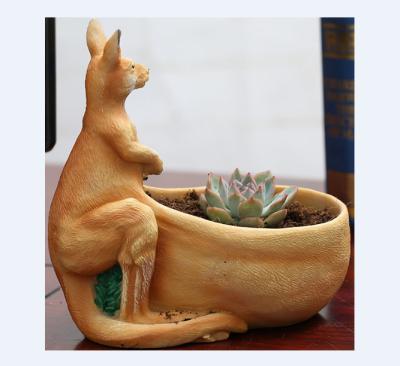 China Europe Resin Bonsai Kangroo Flower Pot for sale