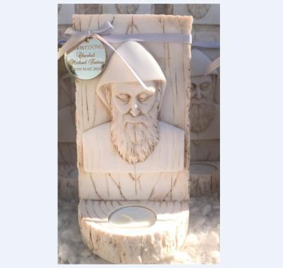 China Africa St Charbel Candlestick Statue Saint Charbel Custom Figurine for sale