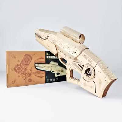 China Hot Selling Wholesale Beaverlab DIY Toy Hobbies 3D Electronic Wooden Puzzles Open Big Jigsaw Electric War Toy Guns for sale