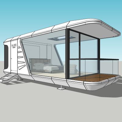 China 28 ㎡ Mobile Space Capsule Home 1-2 People Capacity Prefab Capsule House for sale