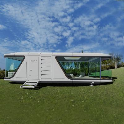 China 10tons Prefabricated Expandable Space Capsule Room Hotel Cabin With Smart Home System for sale