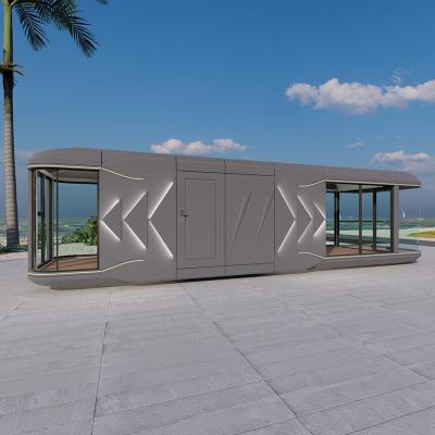China Customized Luxury Space Capsule House Modern Apple Cabin Galvanized Steel Frame for sale
