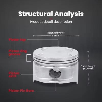 Cina Pistoni in lega di alluminio 4afe forgiati 1310116120 personalizzati per motore Toyota in vendita
