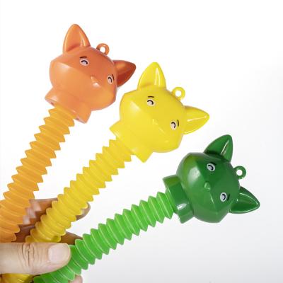 China Popular Hot Selling Flexible Noise Tube String Fox Fidget Stress Relieve Toy For Kids Adults for sale