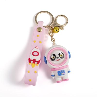 China Lovely Toy Winter-Olympics Mascot Cartoon NASA Space Funny Panda Astronaut Cute Couples Handbag Backpack Car Key Chain Pendants for sale