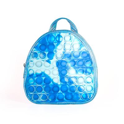 China Cute bags 2022 hot wholesale bustle person noise toys silicone noise backpack bag school bags backpack push noise school bags purse of a restless person for sale