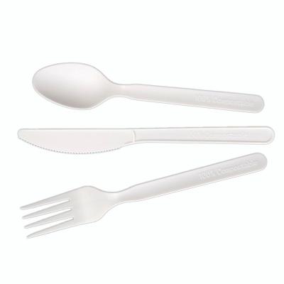 China Take Away Disposable Food CPLA Cornstarch Biodegradable Spoon and Fork for sale