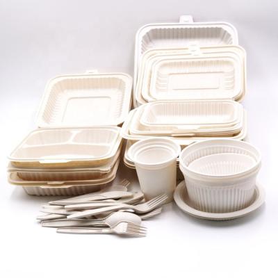 China Cornstarch PLA Biodegradable Microwavable Disposable Tableware for sale