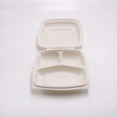 China Cornstarch Biodegradable Clamshell Take Out Food Packaging Container for sale