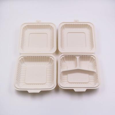 China Cornstarch Clamshell Biodegradable Biodegradable Food Container for sale