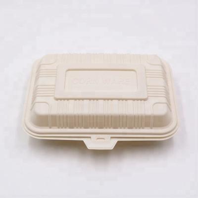 China Biodegradable Microvable Cornstarch Fast Food Container for sale