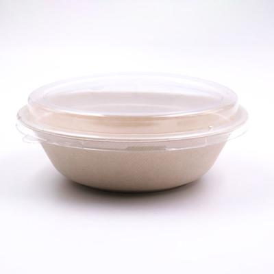 China Water Resistant Biodegradable Sugar Cane Bagasse Bowl With Lid for sale