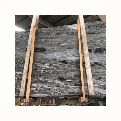 China Modern Cascade Green Marble Strip Saw Slabs 240x120cm for sale