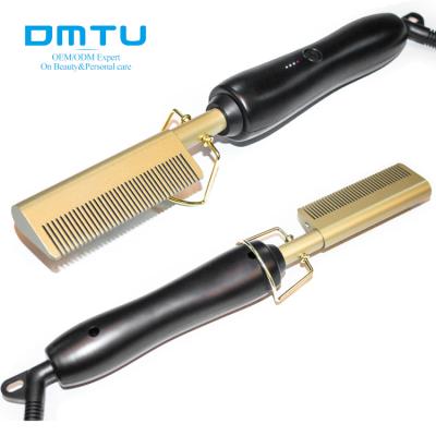 China Electric Beard Copper Brush Straightener Hair Straightener Home Shooting Comb Hot Hair Heating Comb for sale