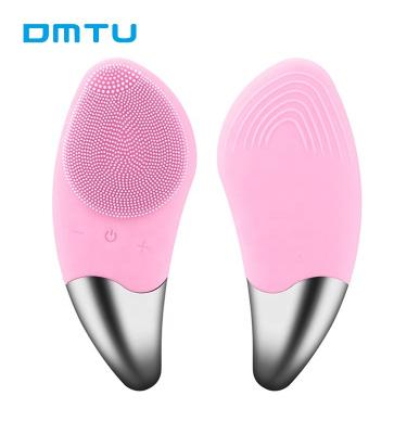 China Waterproof Electric Rechargeable Sonic Silicone Facial Cleansing Brush Dye Removal for sale