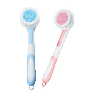 China Long Handle Bristle Bath Body Brush Electric Natural Silicone Massage Long Handle Bath Brush for sale