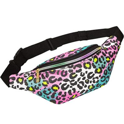 China Water Proof Glitter Fanny Pack Shiny Bags With Adjustable Belt For Girls Sport Suite for sale