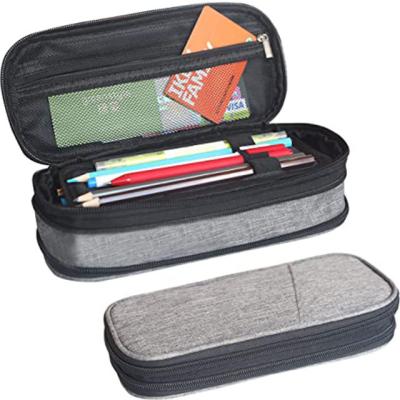 China Fashion\Comfortable\Durable Pencil Case Large Capacity Zipper Pen Case Large Storage Bag Pocket Holder Box Organizer for sale