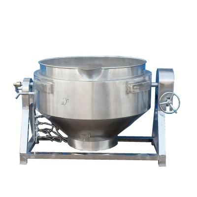 China Gas Coated Commercial Vegetable Processing Plant Factory Outlet Dining Room Apple Jam Kettle Curry Paste 50L Cooking Pot for sale