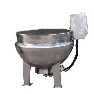 China Vegetable Processing Plant Tilting Fruit Jam Jacket Kettle Induction Cooker Electric Steel Bean Dough Cooking Pot Broth Pot for sale