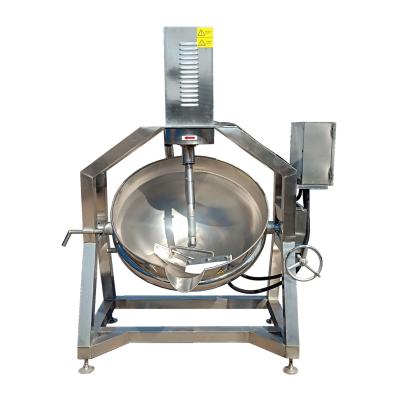 China Vegetable Processing Plant Mixing Cooking Pot 400L Peanut Butter Planetary Agitator Lined Kettle for sale