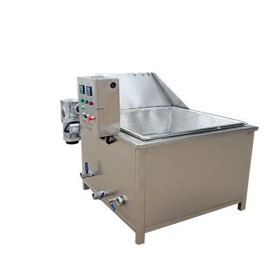 China Deep Frying Snacks Automatic Discharging Onion Rings Frying Machine Electric Automatic Feeding Banana Chips Deep Fryers for sale