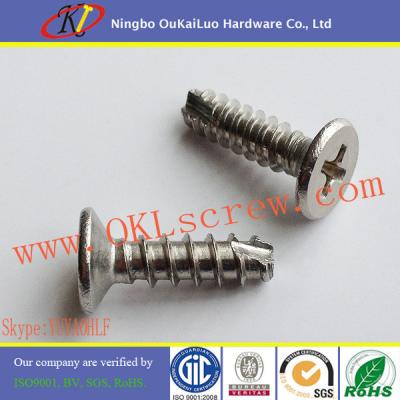 China Flat Head Phillips Stainless Steel Thread Cutting Screws for sale