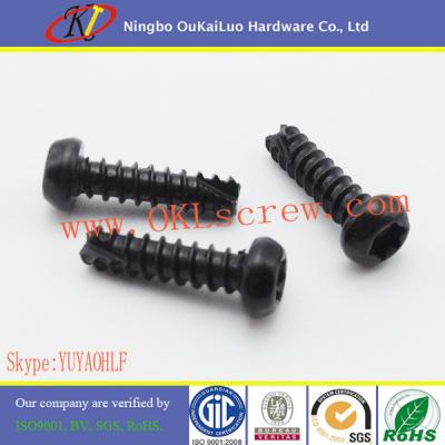 China Case Hardend Black Galvanized Steel Torx Pan Head Thread Cutting Screws for Plastic for sale