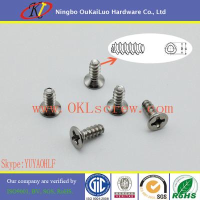 China 304 Stainless Steel Phillips Flat Head Plastite Screws for Plastic for sale