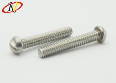 China Stainless Steel 18-8 Round Head Slotted Machine Screws for sale