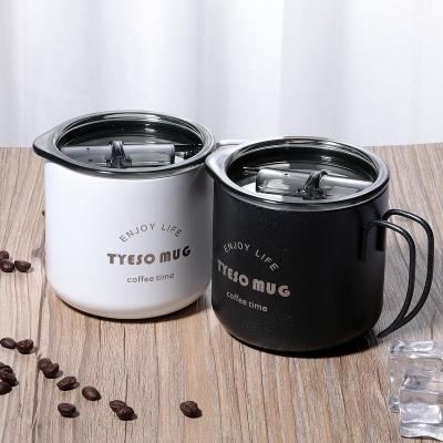 China Sustainable Coffee Mug 350ml Stainless Steel Coffee Tumbler Thermal Coffee Flask With Handle for sale