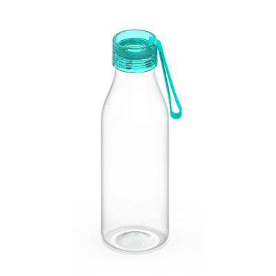 China Best Selling Stocked On Amazon Kids Sport Juice Bottle With Silicone Strap Plastic Drinking Water Bottle for sale