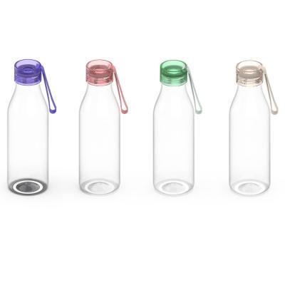 China New Customized Colorful Transparent Portable Travel Stocked Sport Round Clear Plastic Water Bottle for sale