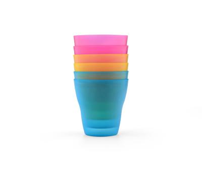 China Wholesale Christmas Stocked 6pcs/sets OEM ODM Stacking Color PP Reusable Cold Baby Kids Drink Water Beer Coffee Tea Cup Set Plastic Cup for sale