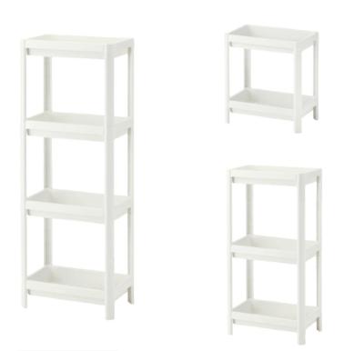 China Mobile Bathroom Trolley Shelving Unit 4-Tier Storage Shelving Unit Storage Utility Organizer Shelf for sale