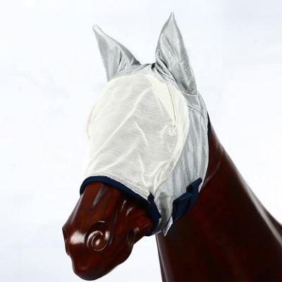 China Horse Equipment 1000D Equestrian PVC MESH Fly Masked 10*20*3cm for sale