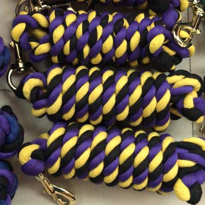 China High Quality Cotton Lead Rope Good Cotton Horse Strength Horsing Restrains Equestrian Equipment Durable for sale