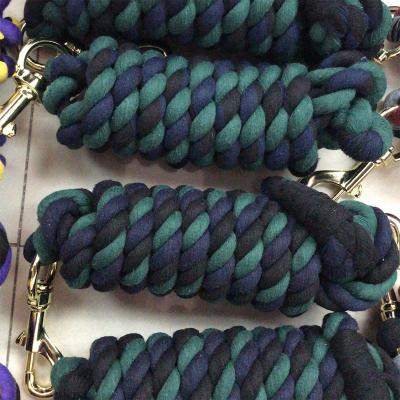 China Good Selling Cotton Horse Rope Good Lead Strength Equestrian Equipment Durable Rein Durable Equestrian Strength for sale