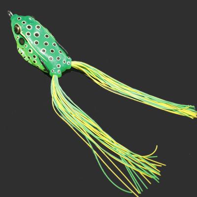 China Frog Bait 55mm Lure 14g Rubber Soft Life Like Jumping Frog TopWater Lure Lure With Double Hook Fishing Tackle for sale