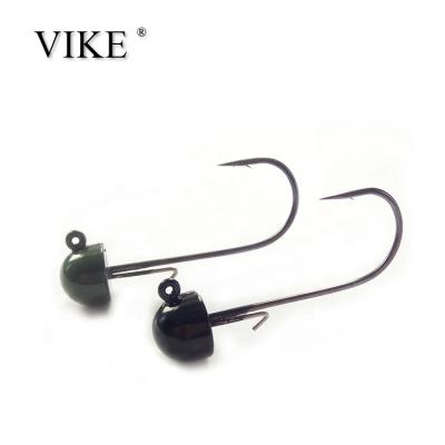 China 1/6 oz black mushroom shaped tungsten ned installation jig head hooks, 1/10 oz half moon tungsten jig head. 1/8 oz. 1/6 oz. for sale