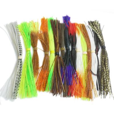 China Spinner Bait Silicone Jig Edges DIY Fishing Jig Lure 50 Strands Bait Accessories Spinnerbaits Buzzbaits Skirt Replacement Rubber Material for sale