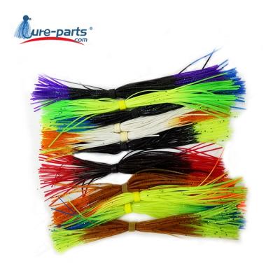 China Silicone Firetip Silicone Jig Skirts Tackle Sea Bass Fishing Lure Skirts for sale