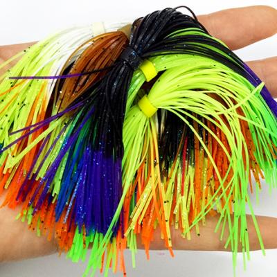 China Spinner Bait Silicone Fishing Skirts Wholesale Fishing Lure Accessories Banded Silicone Skirts for sale