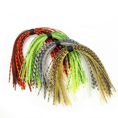 China Good Quality Silicone Firetip Silicone Skirts, Soft Lure Rubber Fishing Skirts for sale