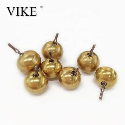 China Brass Alloy Brass Drop Shot Weights Zander Round Sinkers Chub Soft Lure Fishing for sale