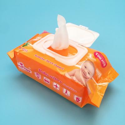 China Non-Woven  Comfortable Cleaning Paraben Free Baby Wet Wipes with ISO Certificate for sale