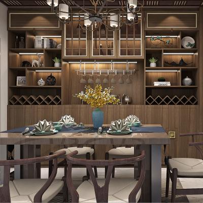 China Eco-friendly Wine Display Cabinet Furniture Dining Room Wine Display Cabinet High Quality Design for sale